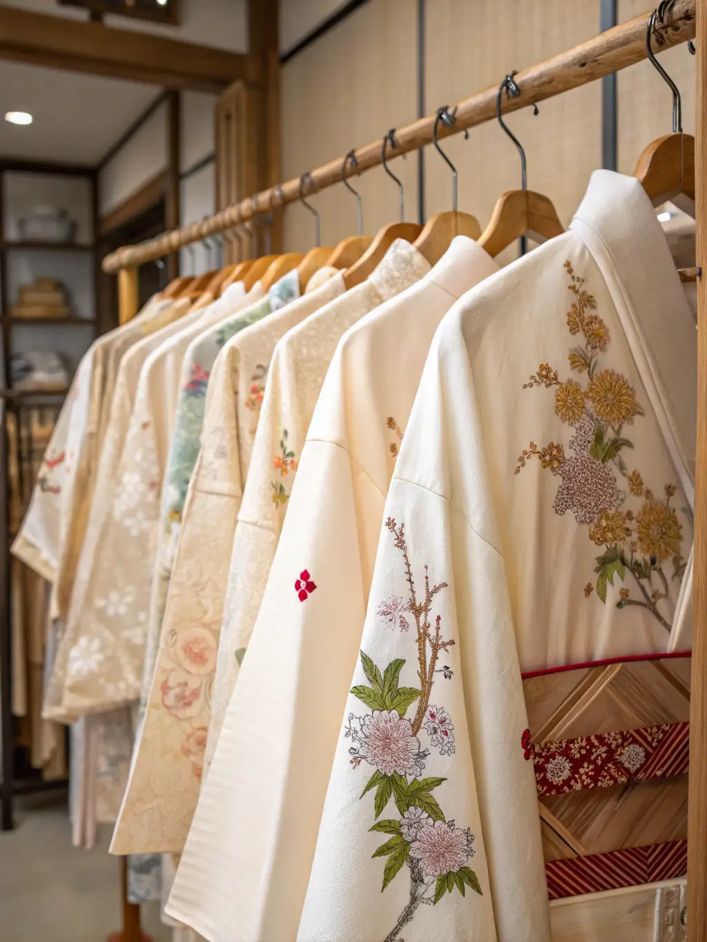 A vibrant image showcasing a variety of Indian ethnic fabrics, such as silk sarees with intricate embroidery and colorful cotton prints, displayed in a traditional market setting.